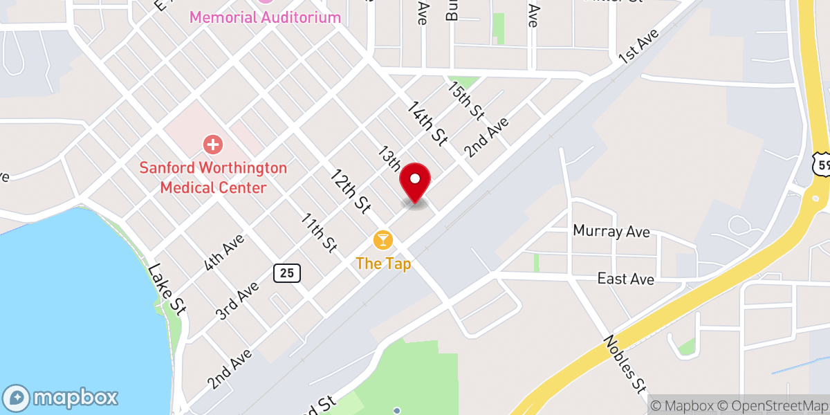 Map showing location of Harvey Sign Co