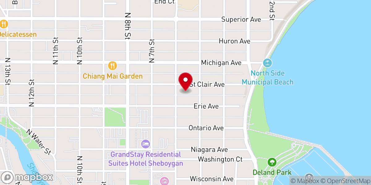 Map showing location of Zion Evangelical Covenant Church