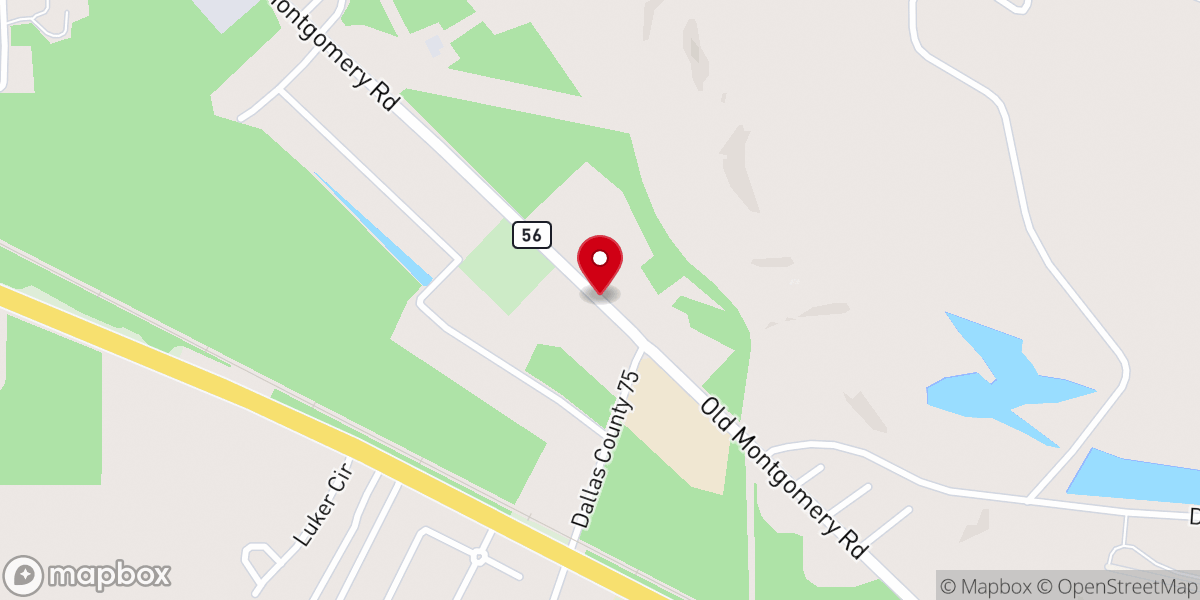 Map showing location of Potter Station Church