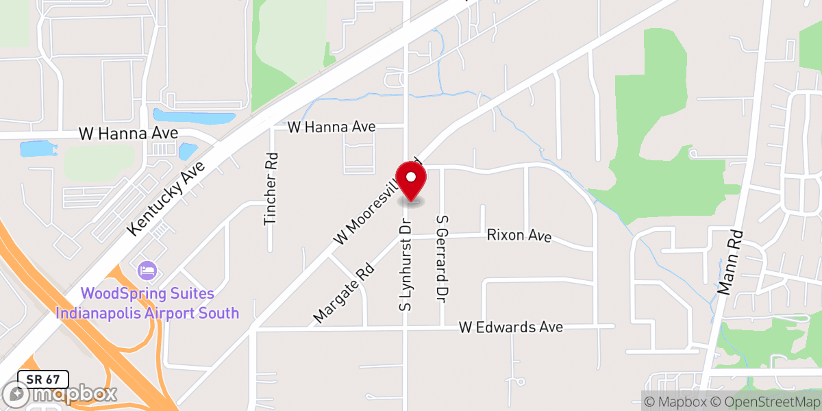 Map showing location of Pilgrim Nazarene Church