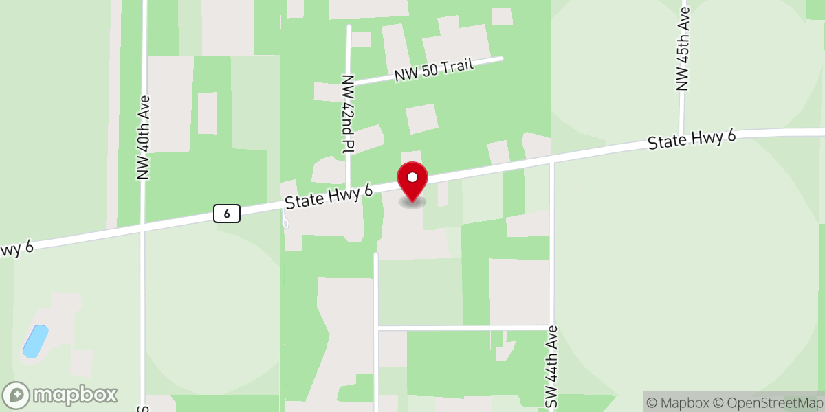 Map showing location of Alpha & Omega Restoration