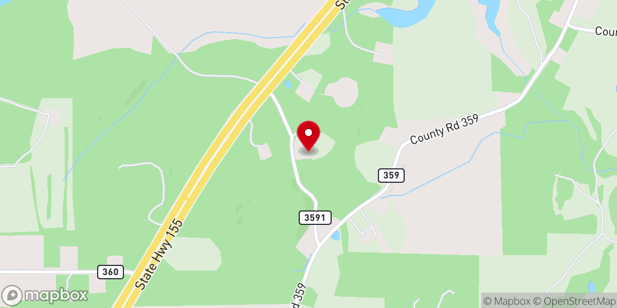 Map showing location of Bewen Church