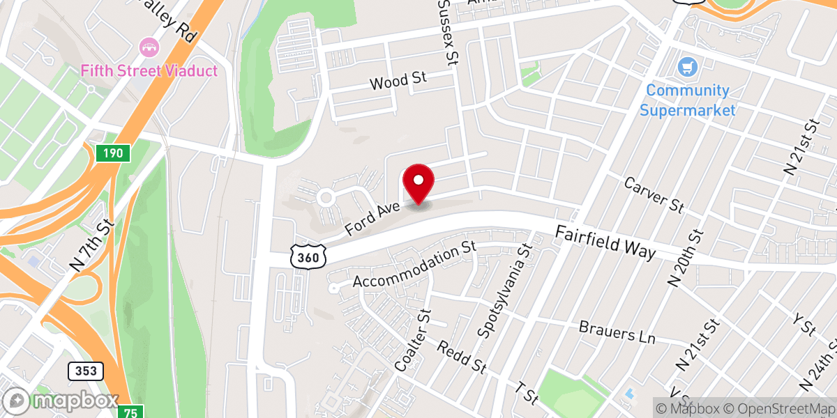 Map showing location of S I Edwards Memorial Sabbath Apostolic Church