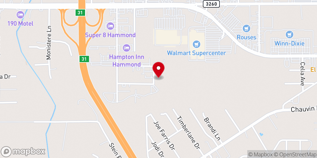 Map showing location of Crossroads Church