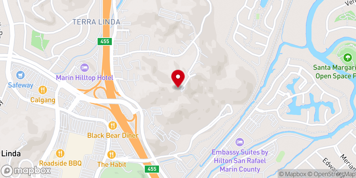 Map showing location of Hilltop Retreat Center