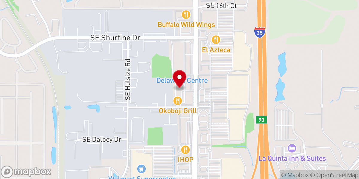 Map showing location of China Buffet