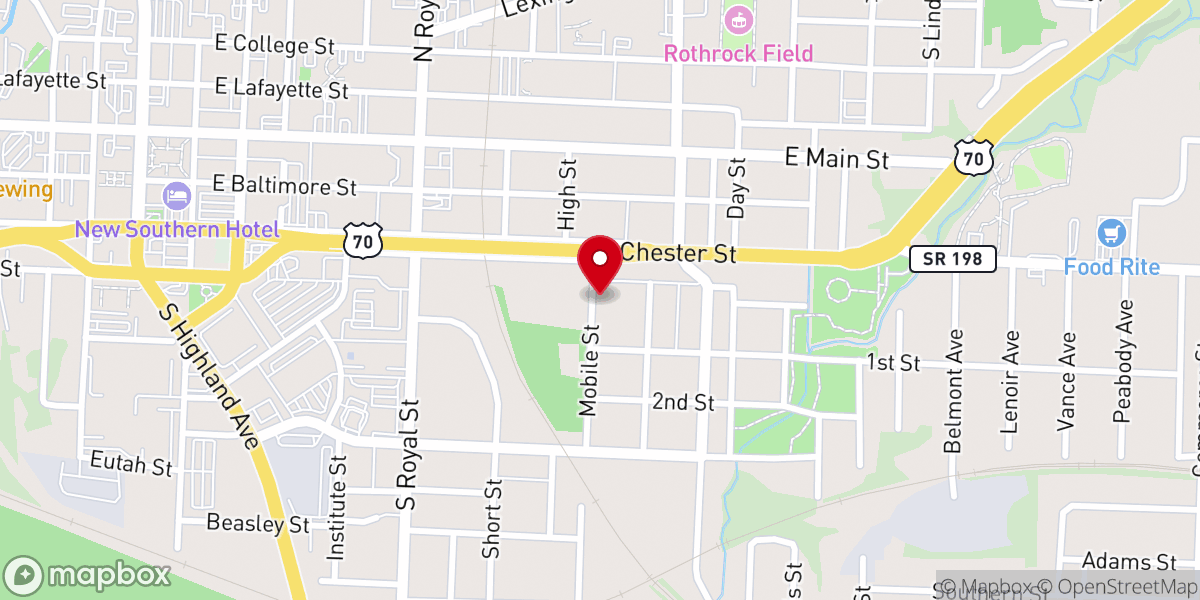 Map showing location of Bibleway holiness church
