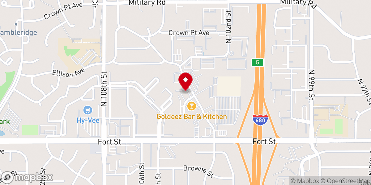 Map showing location of The Church of Pentecost-Omaha Assembly