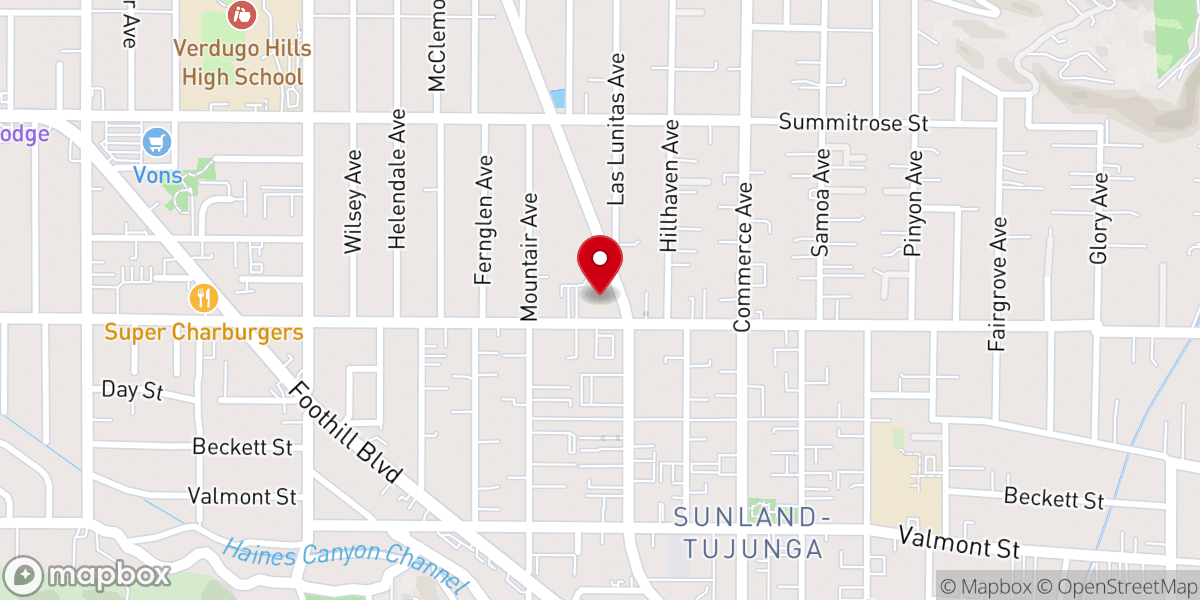 Map showing location of Our Lady of Lourdes