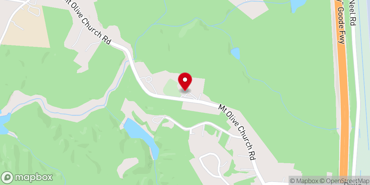 Map showing location of Mount Olive Presbyterian Church