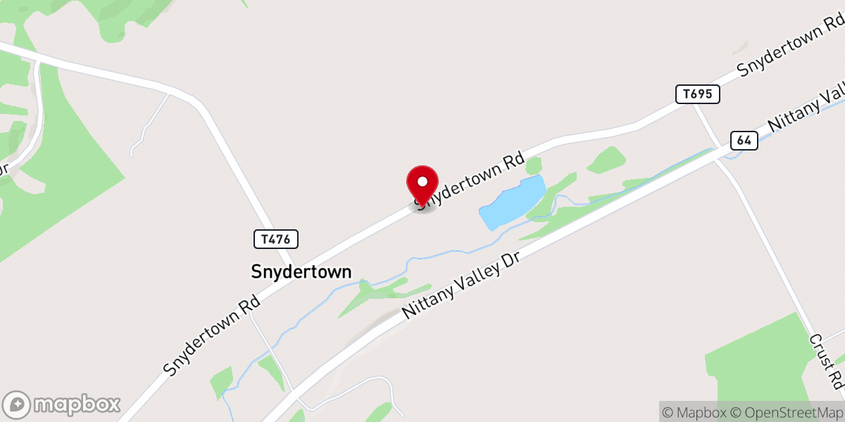 Map showing location of St. Mark Lutheran Church