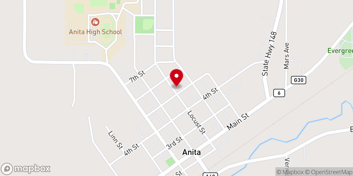 Map showing location of Congregational Church