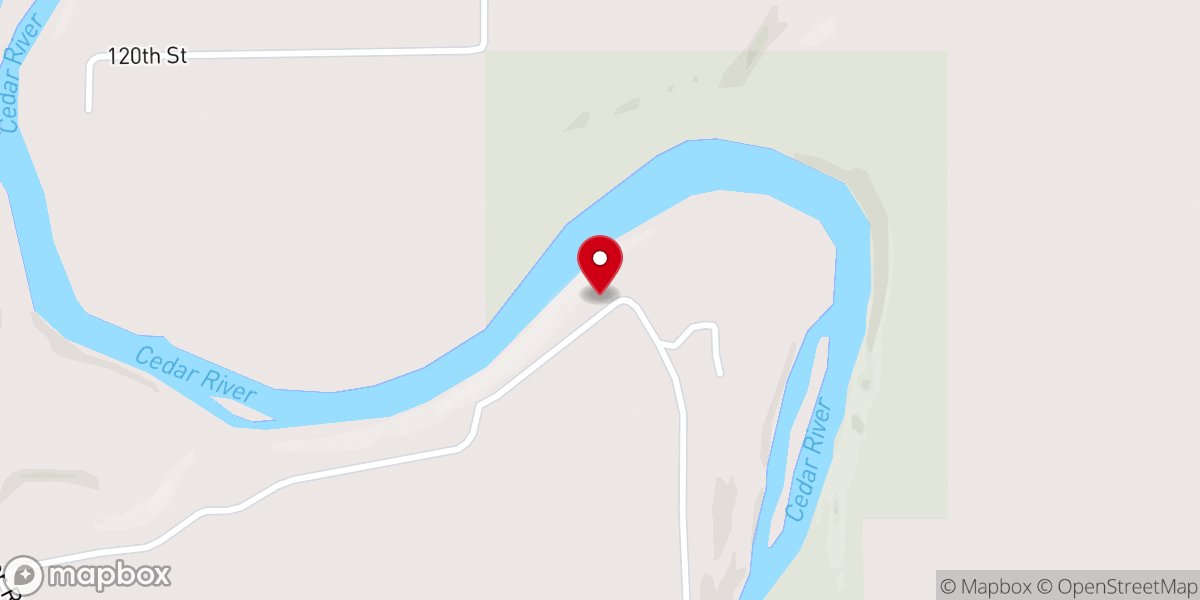 Map showing location of Cedar Springs Camp