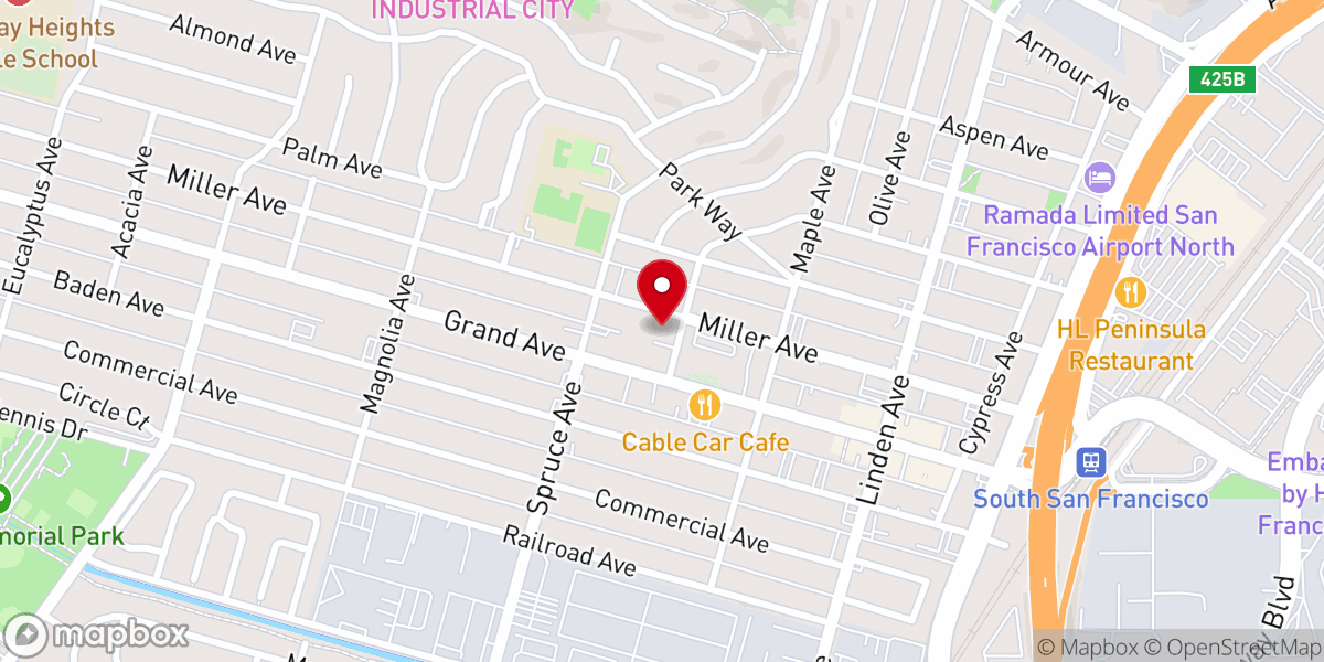 Map showing location of All Souls Catholic Church