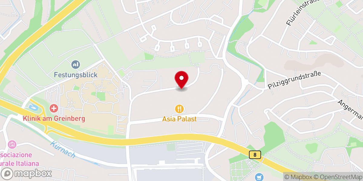 Map showing location of Freedom Worship Center Würzburg