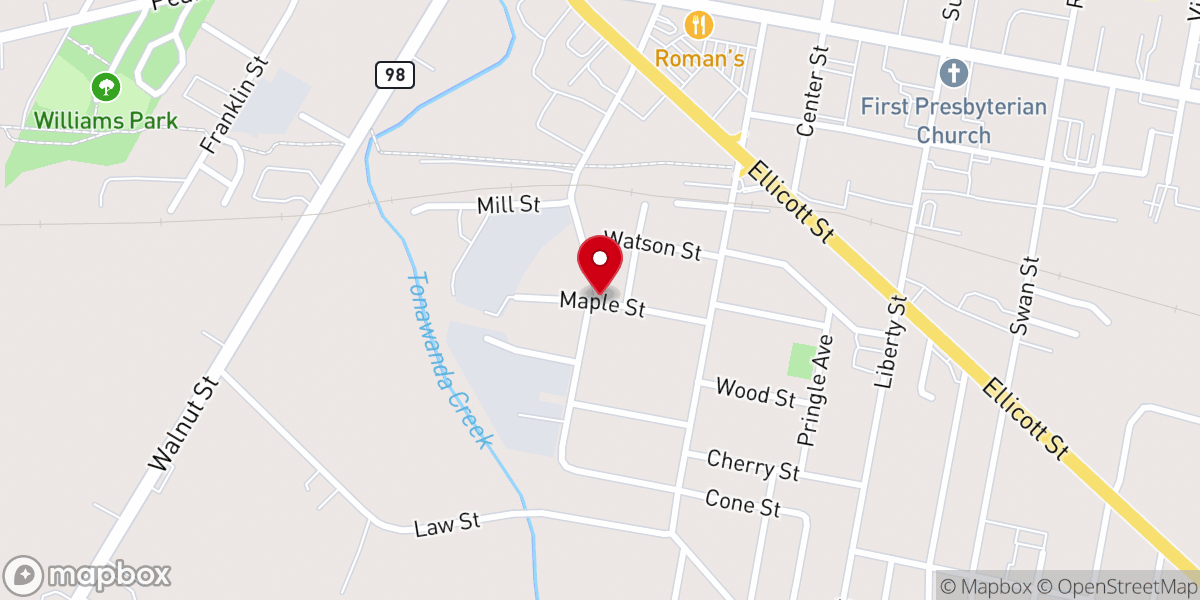 Map showing location of Highway of Holiness Church