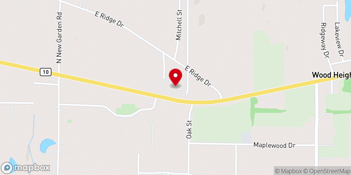 Map showing location of Pisgah Baptist Church