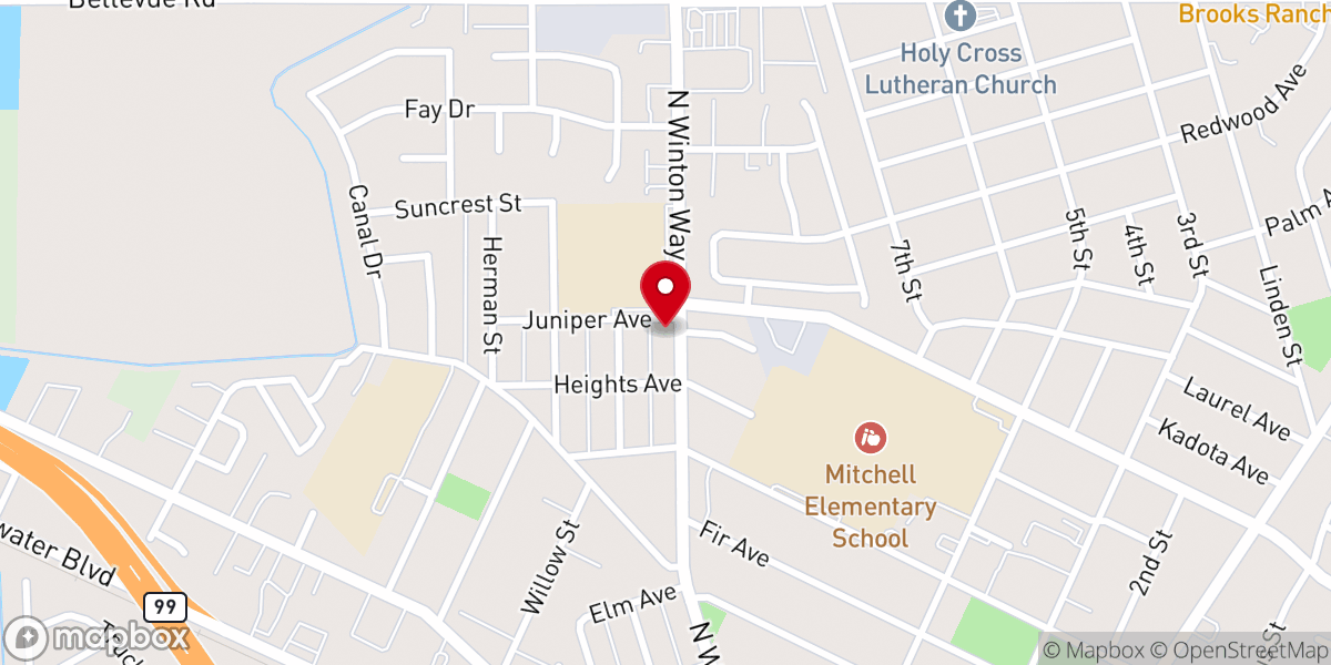 Map showing location of Saint Anthony's Church - Food Distribution Center