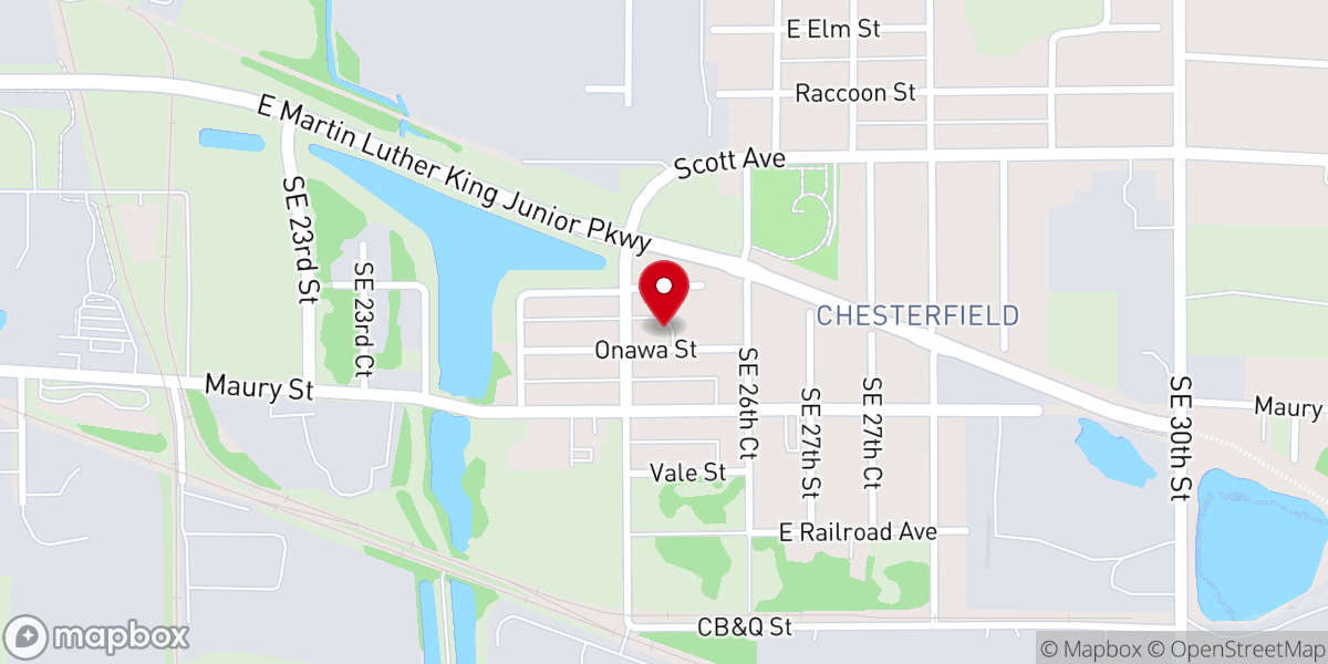 Map showing location of First Christian Methodist Episcopal Church