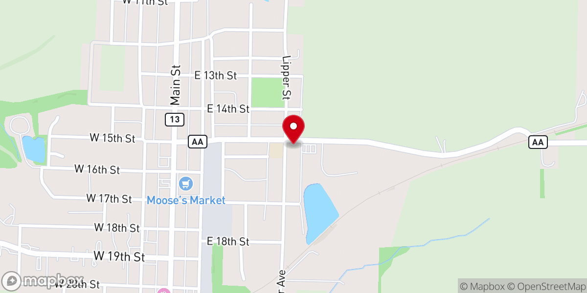 Map showing location of Immanuel Lutheran Church