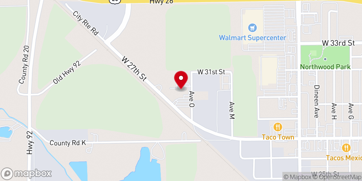 Map showing location of WestWay Christian Church