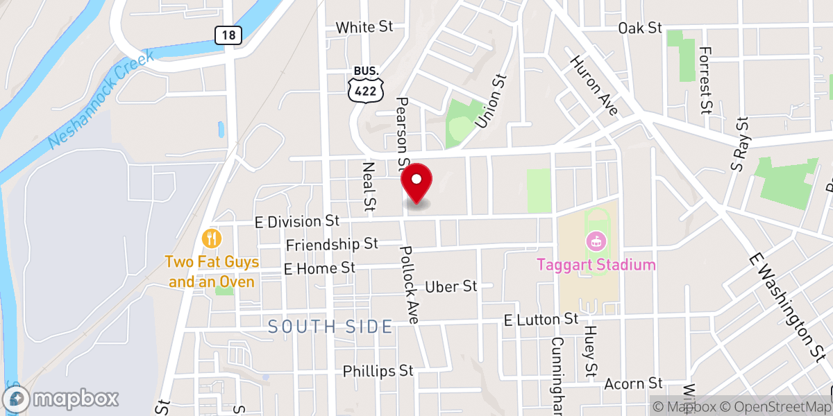Map showing location of New Creation Free Methodist