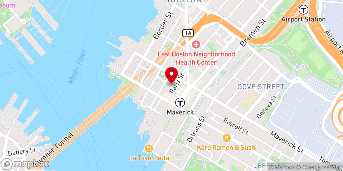 Map showing location of Iglesia Nuevo Renacer