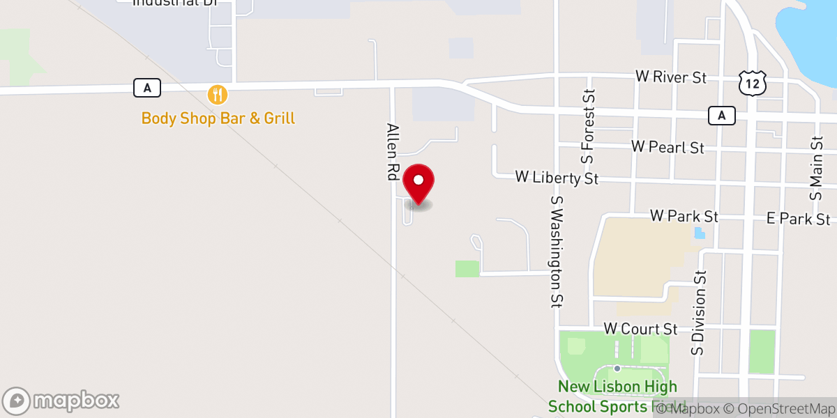 Map showing location of St Luke Lutheran Church