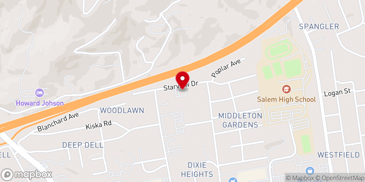 Map showing location of Church of Christ of Westside