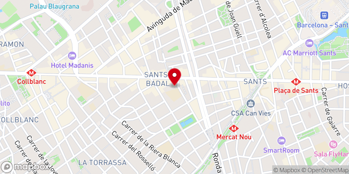 Map showing location of Iglesia de la Virgen de los Dolores