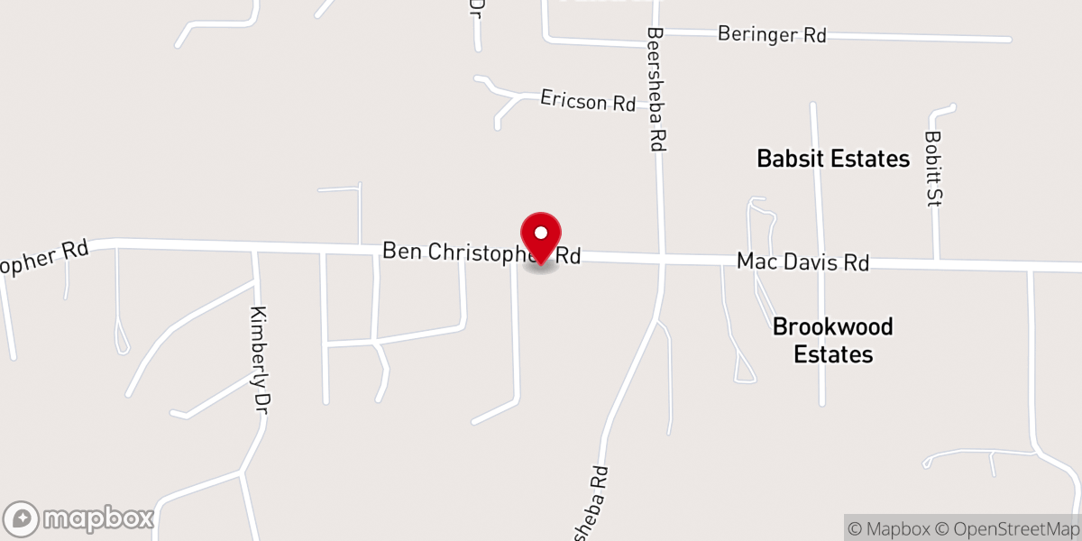 Map showing location of Eastview Church