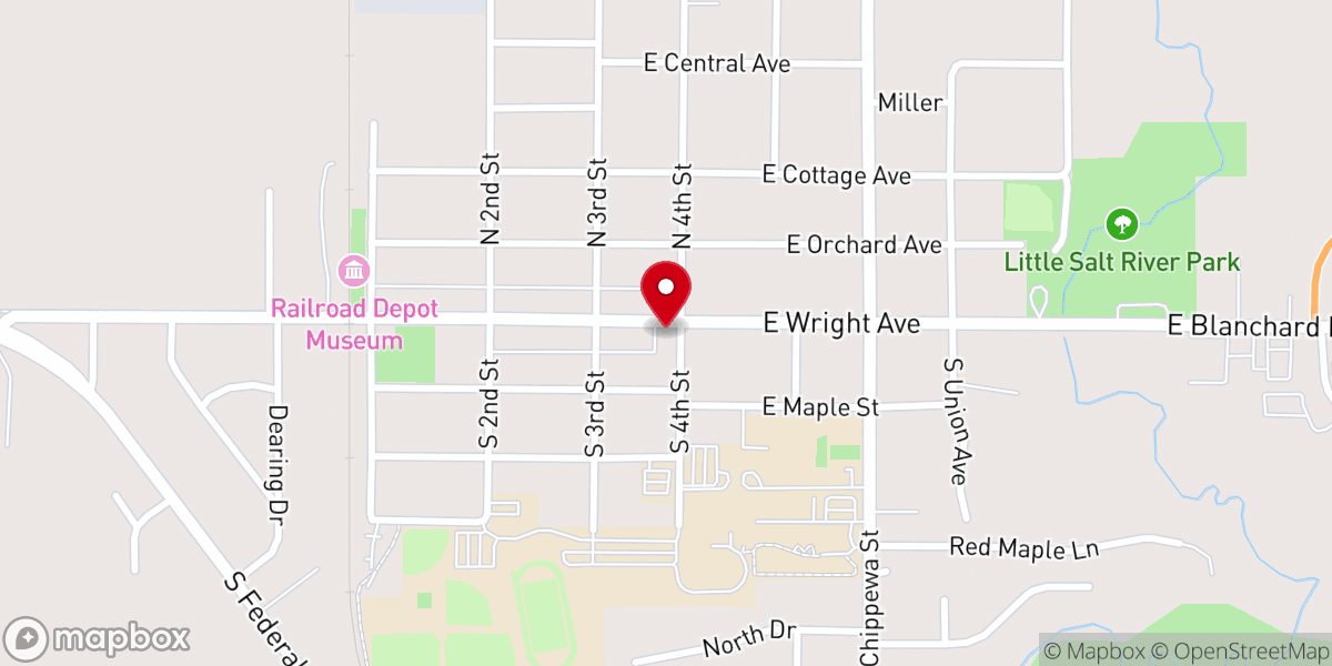 Map showing location of Shepherd United Methodist Church