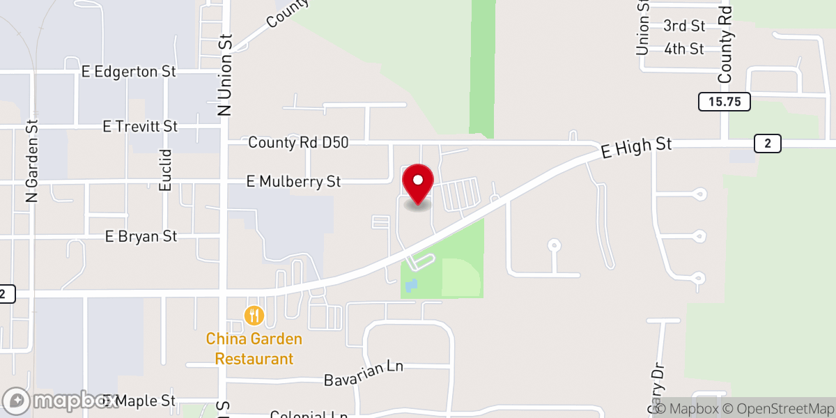Map showing location of Bryan City Hall