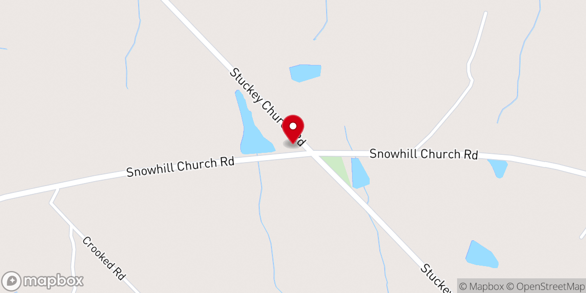 Map showing location of Snowhill Church