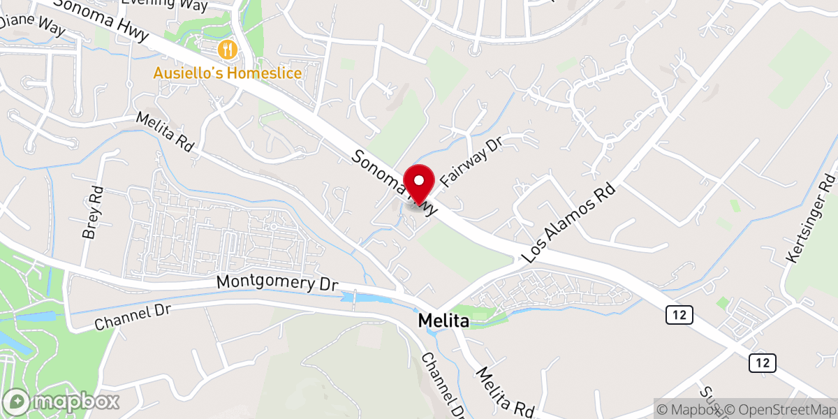 Map showing location of Hope Chapel Santa Rosa