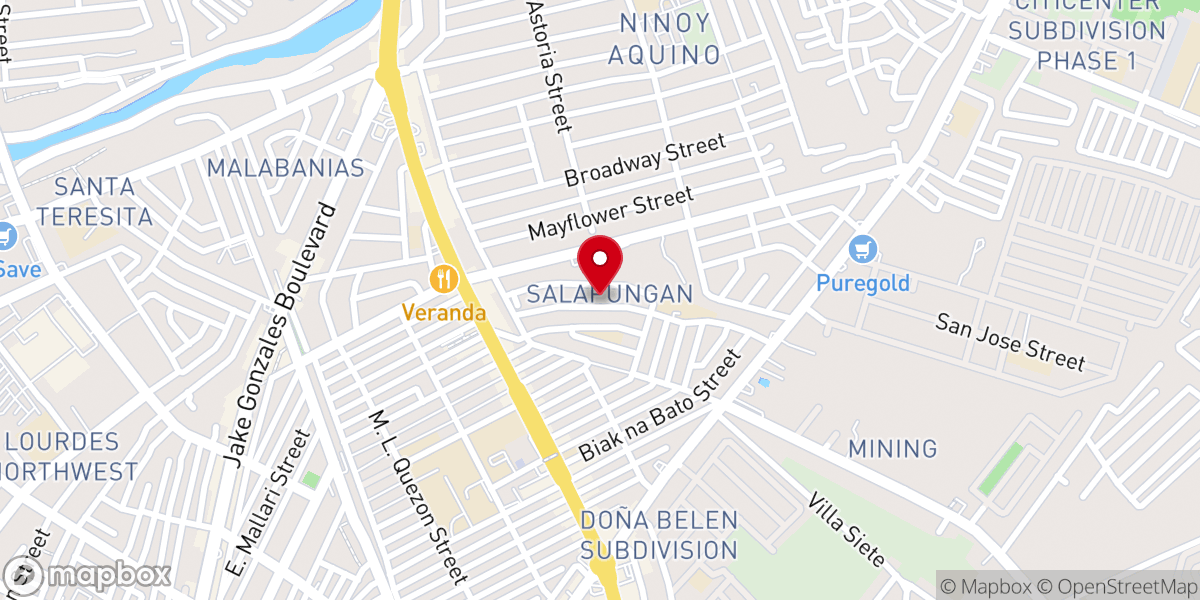 Map showing location of Pentecostal Missionary Church of Christ