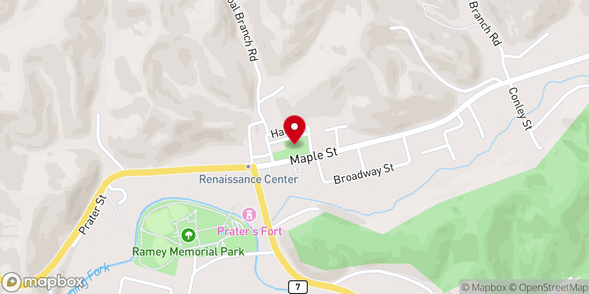 Map showing location of Salyersville City Park