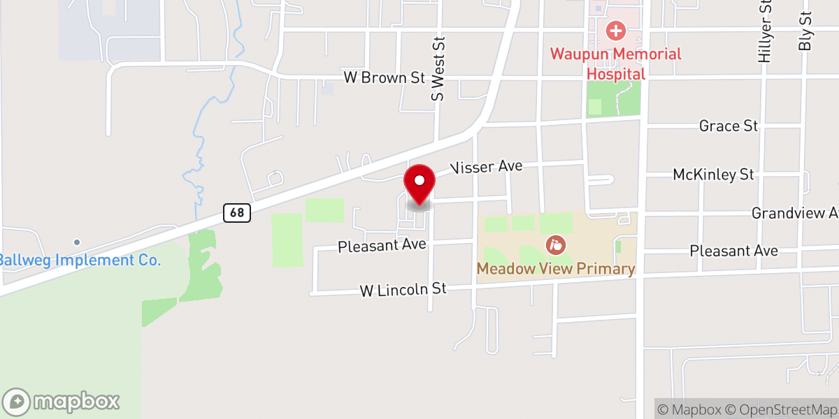 Map showing location of Bethel Christian Reformed Church