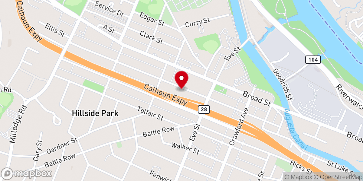 Map showing location of Greater St John Baptist Church