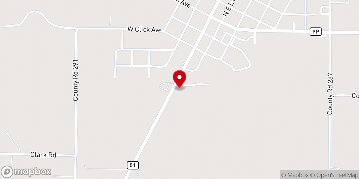 Map showing location of Christian Church