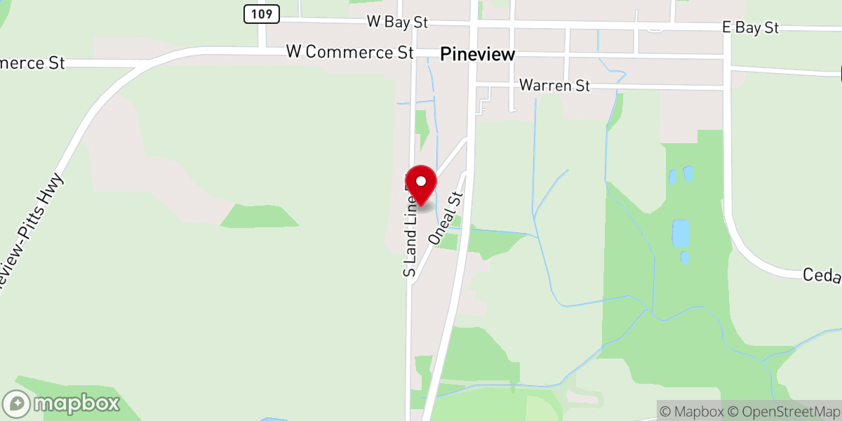 Map showing location of Myriax Chapel CME Church