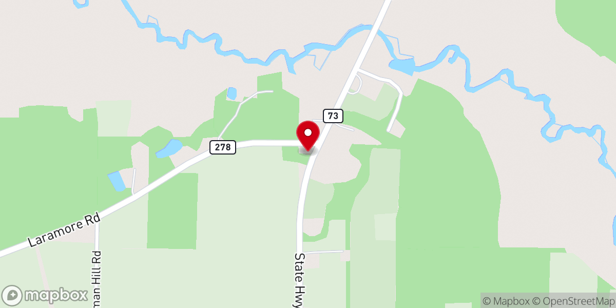 Map showing location of Mills Church