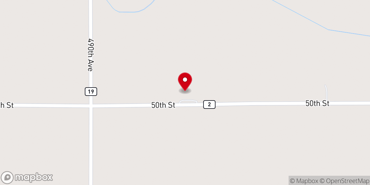 Map showing location of South Blue Earth Lutheran Church