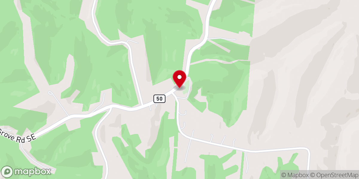 Map showing location of Trinity Sponagle Lutheran Church