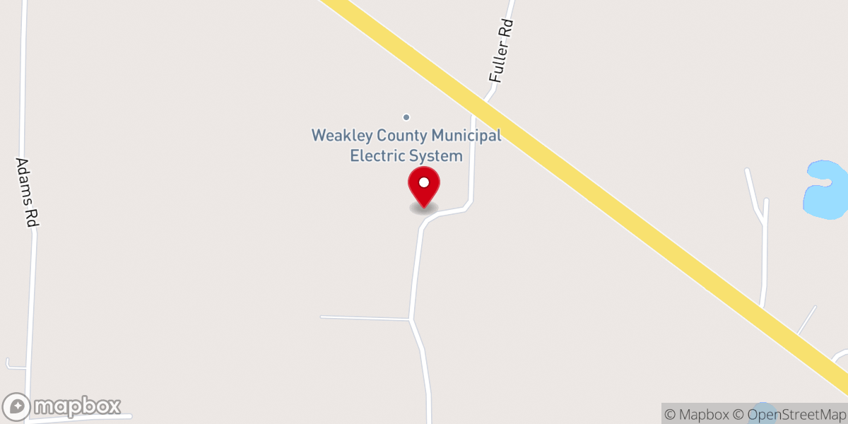 Map showing location of Adams Chapel
