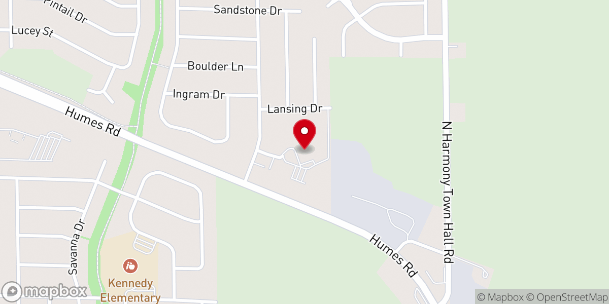 Map showing location of Central Christian Church - Janesville, WI