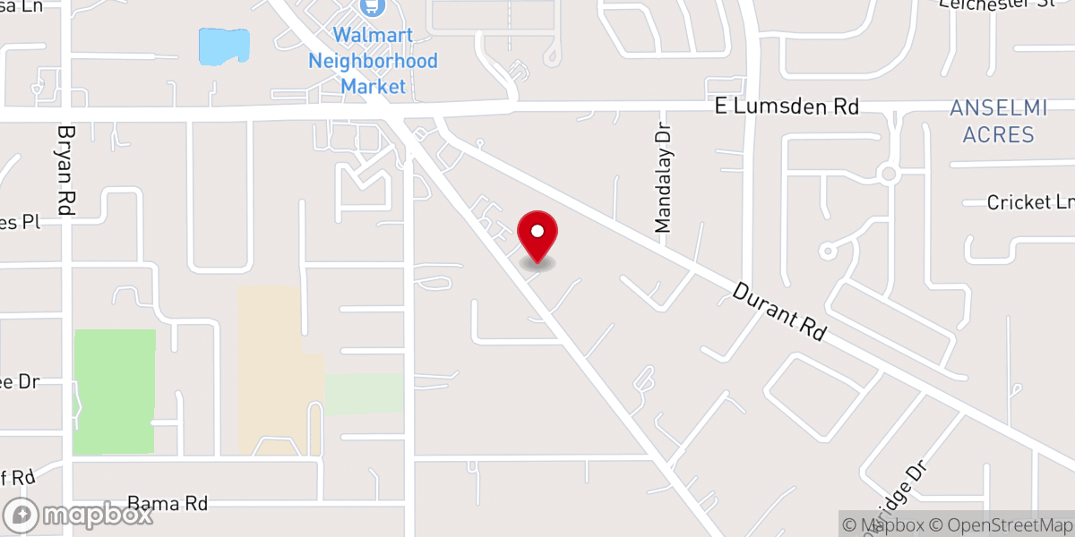 Map showing location of Church of God at Brandon