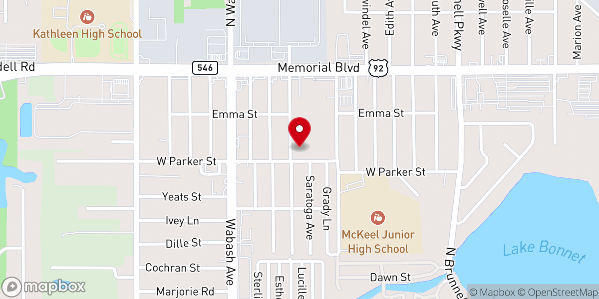 Map showing location of Greater Faith Christian Center