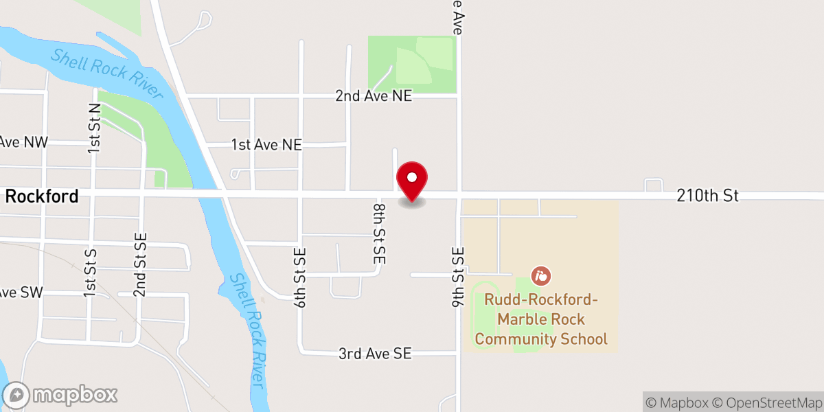 Map showing location of Zion Lutheran Church