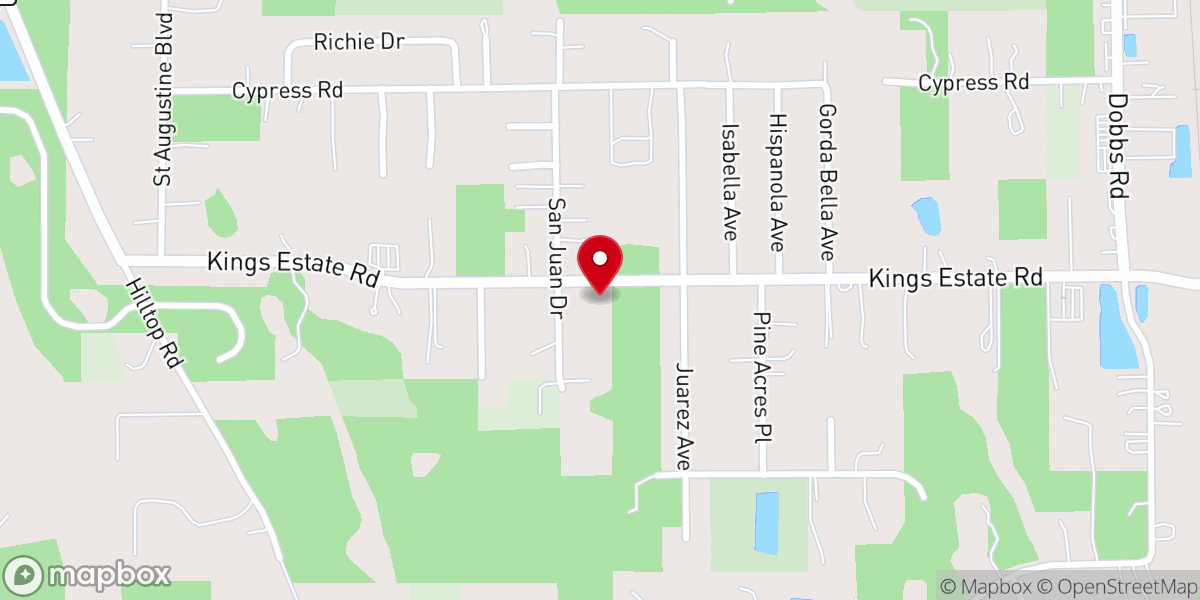 Map showing location of Pentecostal Fellowship Center